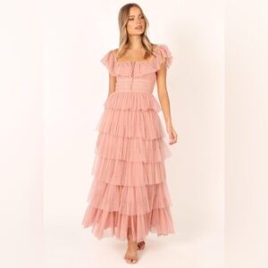 Chic Blush Tiered Maxi Dress